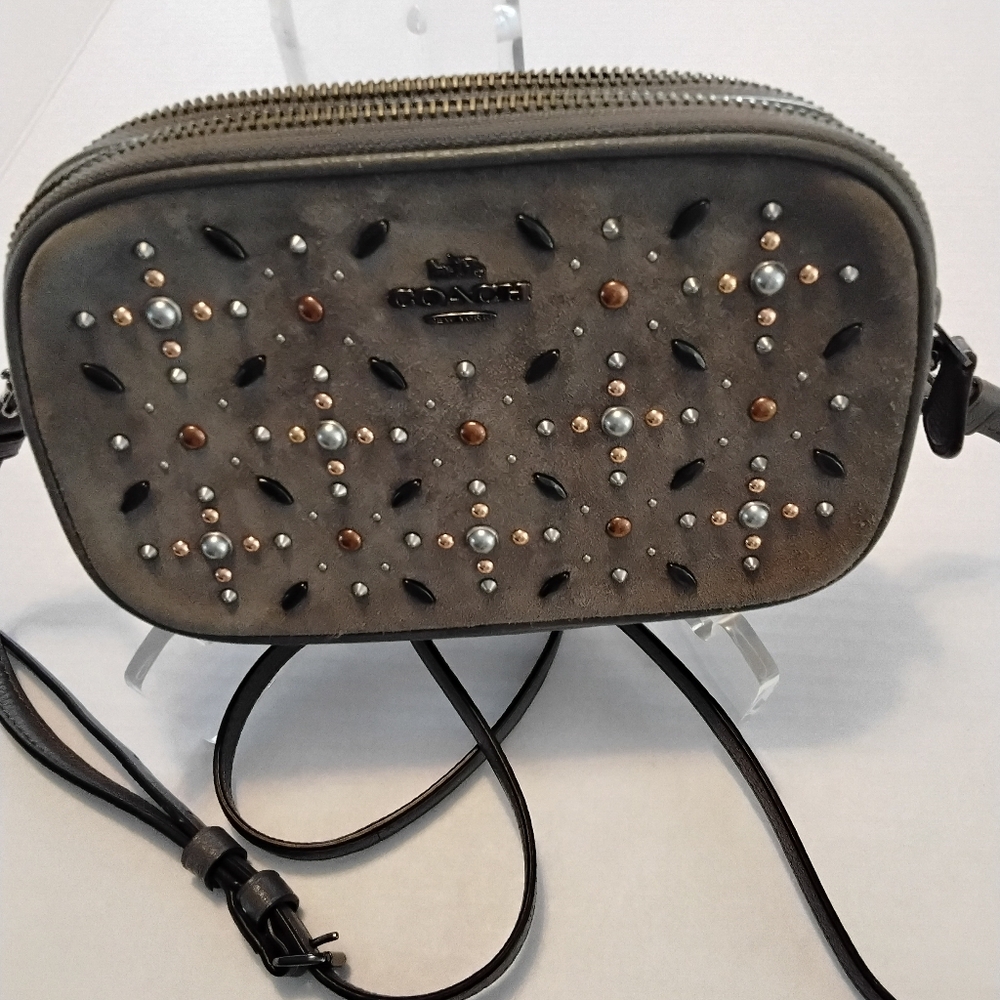 COACH PRARIE SUEDE And LEATHER Crossbody Bag. - Picture 5 of 5